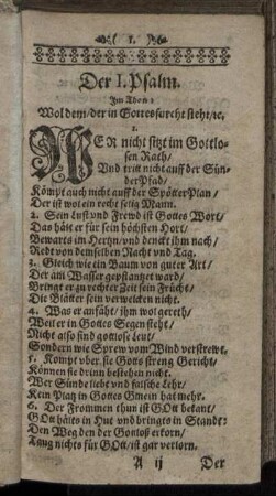 Der I. Psalm. - Der XXV. Psalm.