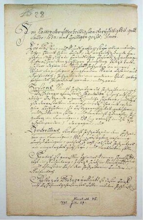 Heiratsvertrag Joseph Tritscheller