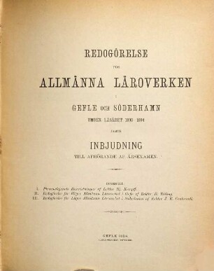 Redogörelse för Allmänna Läroverken i Gefle och Söderhamn. 1893/94