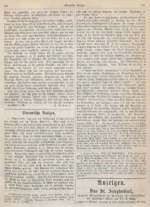 141-142 Literarische Notizen