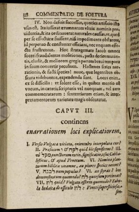 Caput III. continens enarrationem loci explicatiorem