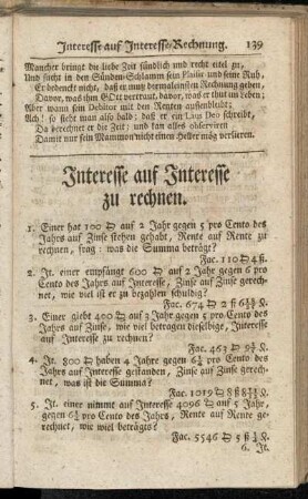Interesse auf Interesse zu rechnen