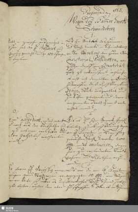 [Hammer- und Gießwerck zu Schmiedeberg Betreffendes, 1740]