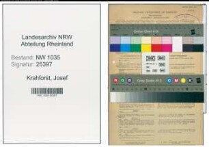 Entnazifizierung Josef Krahforst , geb. 15.09.1910 (Drogist)