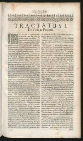 Tractatus I. De Viris & Peccatis.