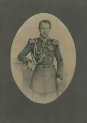 Freiherr Konrad von Wiederhold, Generalleutnant, Kriegsminister von 1865-1866 in Uniform und Orden, Brustbild