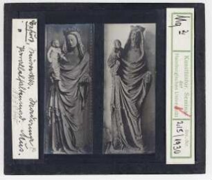 Erfurt, Neuwerkkirche: Madonna, im Vergleich mit Erfurt, Museum: Parallelfaltenmadonna