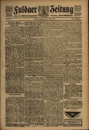 Zweite Ausgabe vom Montag, den 19. Juli 1909.
