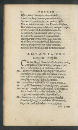 Ecloga V. Daphnis.