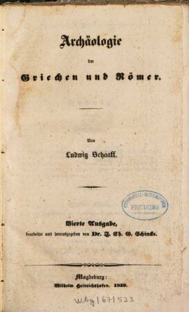 Archäologie der Griechen und Römer