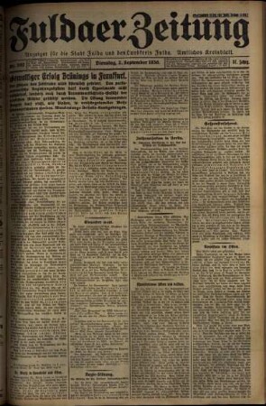 Ausgabe vom Dienstag, den 02. September 1930.