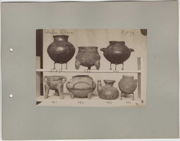 Seven clay vessels. L. Adam Collection