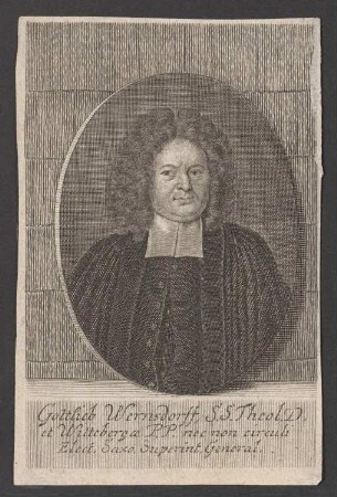 Porträt Gottlieb Wernsdorf der Ältere (1668-1729)