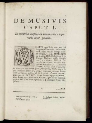 Caput I. De multiplici Musivorum nuncupatione, deque variis eorum generibus.