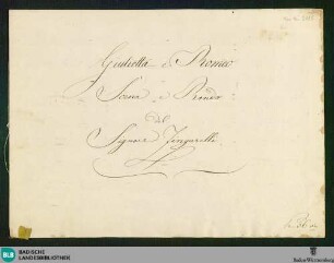 Giulietta e Romeo. Excerpts - Don Mus.Ms. 2185 : S, vl, b