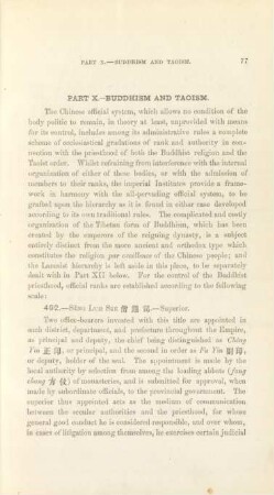 Part X. - Buddhism and Taoism