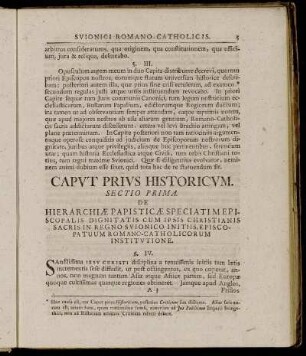 Caput Prius Historicum.
