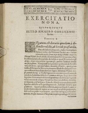 Exercitatio Nona