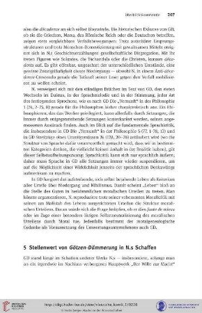 5 Stellenwert von Götzen-Dämmerung in N.s Schaffen