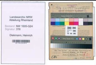 Entnazifizierung Heinrich Diekmann , geb. 01.06.1898 (Ingenieur)