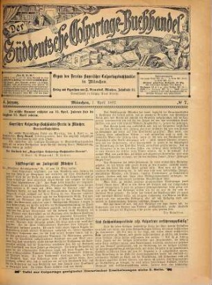 Der süddeutsche Colportage-Buchhandel : Organ des Vereins bayerischer Colportage-Buchhändler in München. 4. 1892