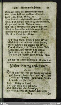 Fünfter Sontag nach Trinit.