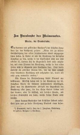 Foederis arca : Mai-Monats-Predigten über die allerseligste Jungfrau und Gottesmutter Maria
