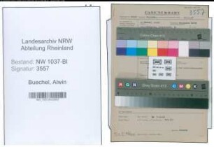 Entnazifizierung Alwin Buechel , geb. 28.01.1911 (Reichsbahnbeamter)