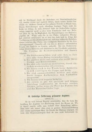 IV. Unblutige Entfernung grösserer Angiome.