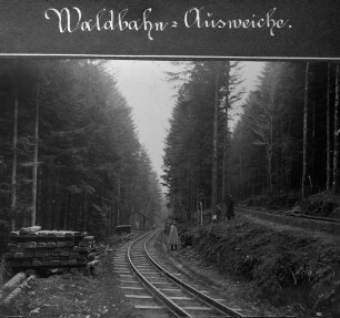 Erster Weltkrieg - "Kriegsansichten aus den Vogesen". "Waldbahn-Ausweiche" (Dép. Bas-Rhin)