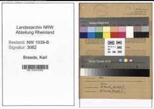 Entnazifizierung Karl Breede , geb. 06.04.1895 (Architekt)