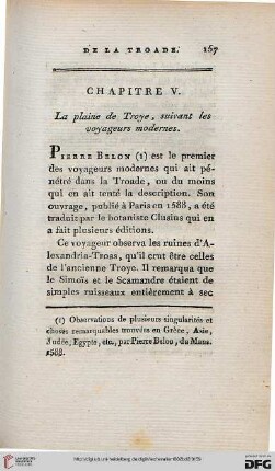 Chapitre V: La plaine de Troye, suivant les voyageurs modernes