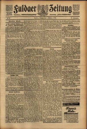 Zweite Ausgabe vom Montag, den 01. Februar 1909.
