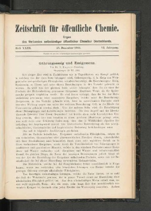 Heft XXIII. 15. Dezember 1900.