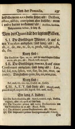 Von der Quantität der letzten Silben