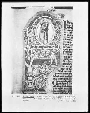 Sogenanntes Ratmann-Sakramentar und Missale — Initiale F (amulorum) mit Himmelskönig und- königin, Folio 186verso