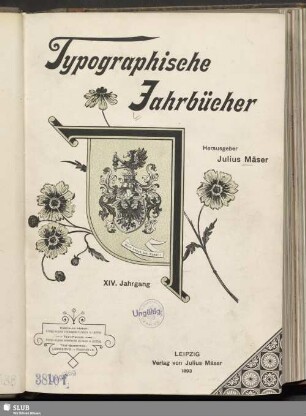 14.1893: Typographische Jahrbücher : verbunden mit d. Mitteilungen für photomechanische Reproduktionstechnik