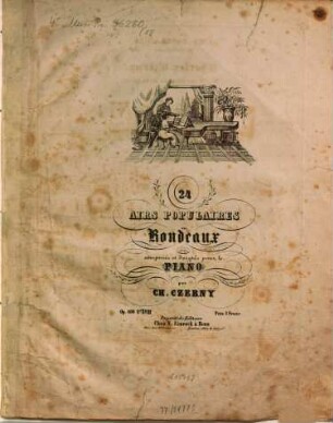 24 airs populaires en rondeaux : composés et doigtés pour le piano ; op. 609, 18. La clochette de Paganini. - [1841]. - Pl.-Nr. 3863. - 5 S.