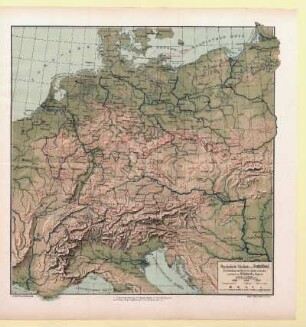 Physikalische Schulkarte von Deutschland