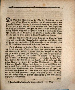 Meine Gedanken über die Frage: Ist bey den gegenwärtigen Zeitumständen ein Friede mit Frankreich für Deutschland nothwendig oder vortheilhaft?