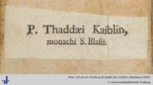 Exlibris (Aus: UB Freiburg i. Br., G 435,n).