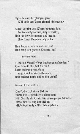 Nachricht vom Genie
