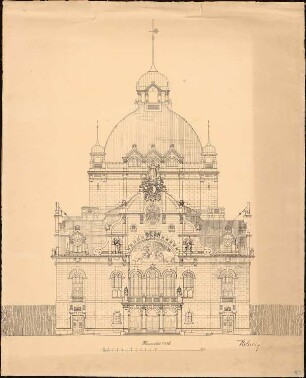 Stadttheater (auch: Opernhaus), Nürnberg: Ansicht 1:100