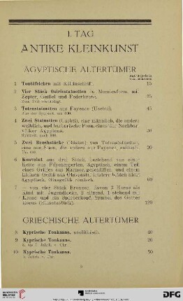 Antike Kleinkunst (Nr. 1-199)