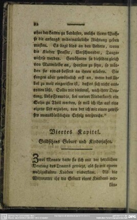 Viertes Kapitel. Goldfitzens Geburt und Kinderjahre