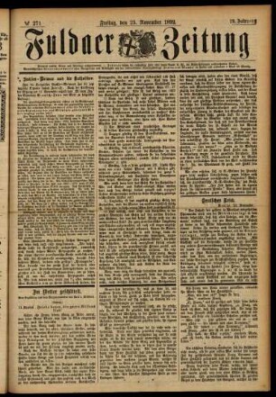 Ausgabe vom Freitag, den 25. November 1892.