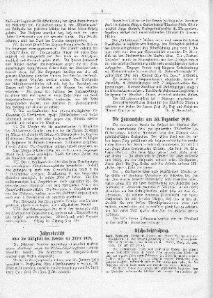 Jahresbericht über die Tätigkeit des Vereins im Jahre 1919