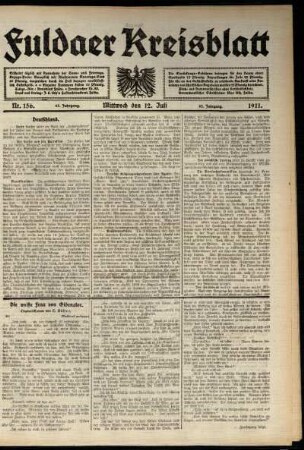 Ausgabe vom Mittwoch, den 12. Juli 1911.