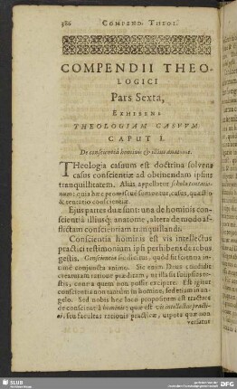 Pars Sexta, Exhibens Theologiam Casuum