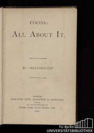 Cocoa : all about it